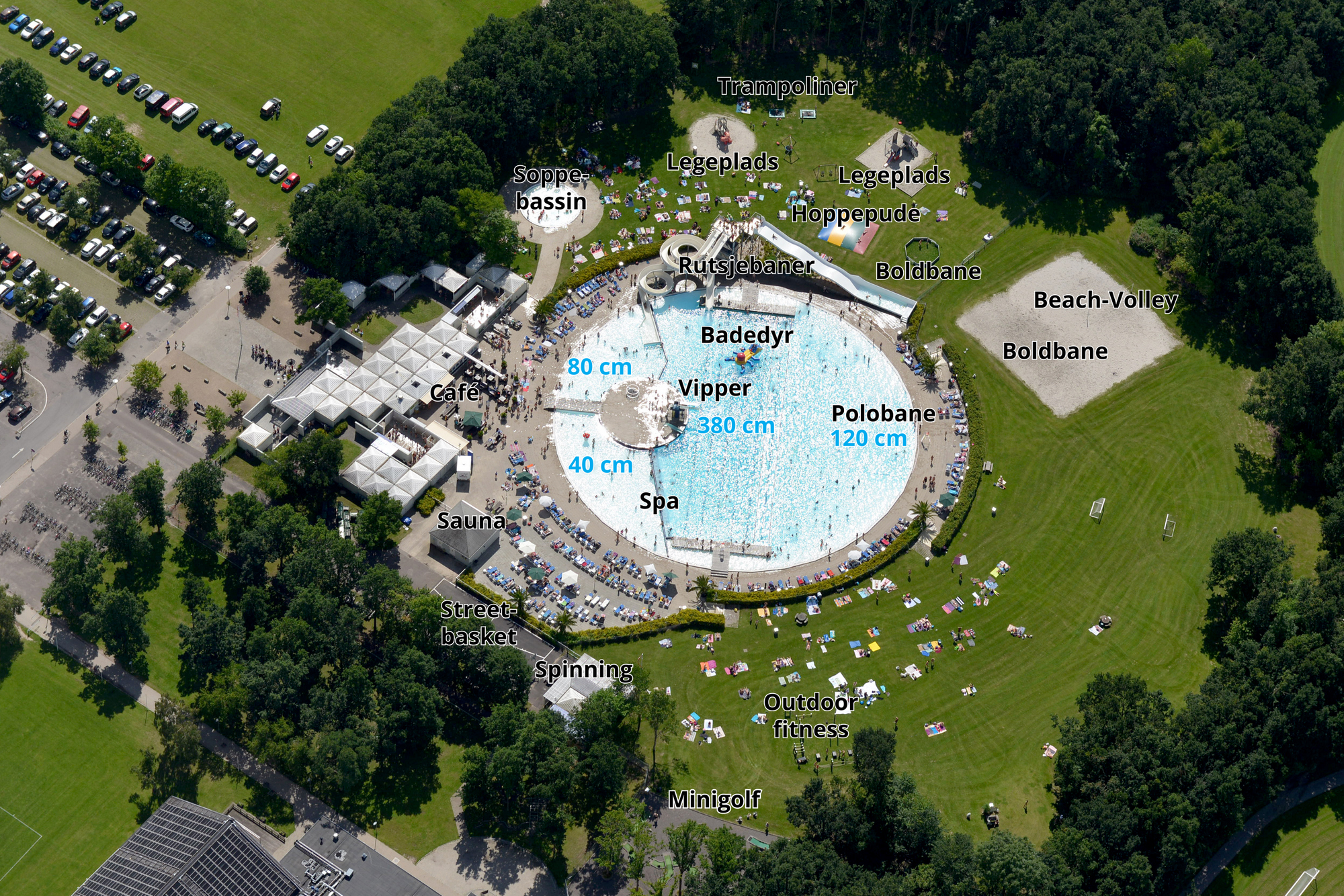 Oversigtskort over Badesøen